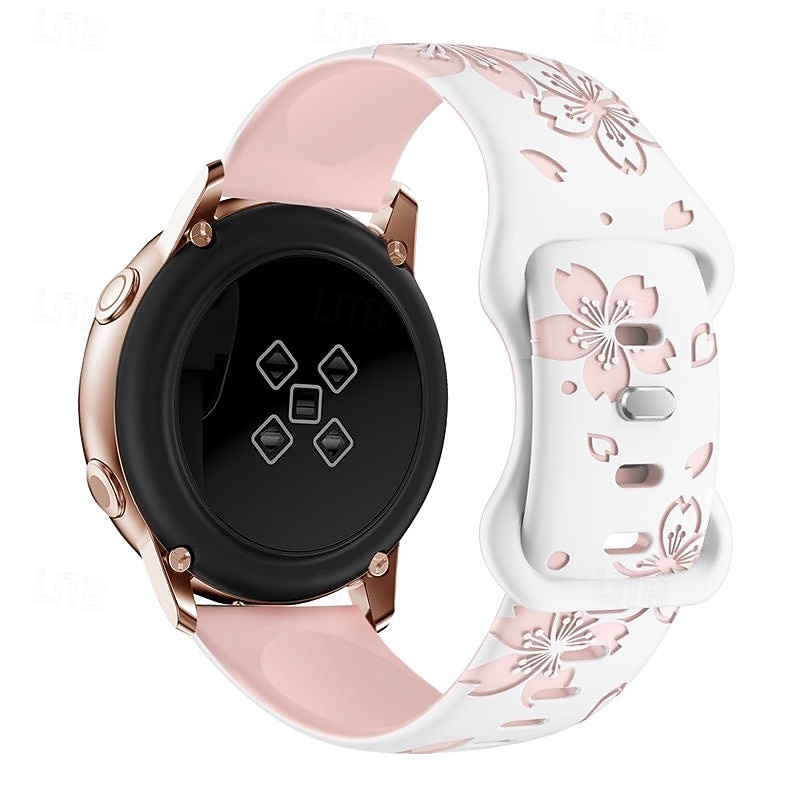 Watch Band for Samsung Galaxy Watch 7/6/5/4 40/44mm, Galaxy Watch 5 Pro 45mm, Galaxy Watch 4/6 Classic 42/46/43/47mm, Watch 3, Active 2, Gear S2 Silicone Replacement  Strap Cute Adjustable Solo Loop2