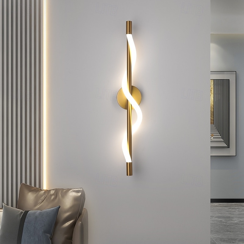 Curved Tube Wall Sconces Bathroom Vanity Light Fixtures Luminous Wall Lights Bedroom Bedside Decor Wall Light 85-265V 15W