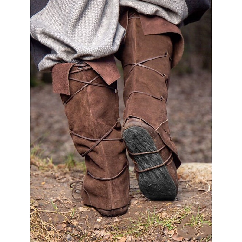 Retro Vintage Medieval Masquerade Gaiters Boot Covers Fancy Dress Men's Unisex Pirate Fantasy Masquerade Performance Party Stage Adults' Shoe Cover2