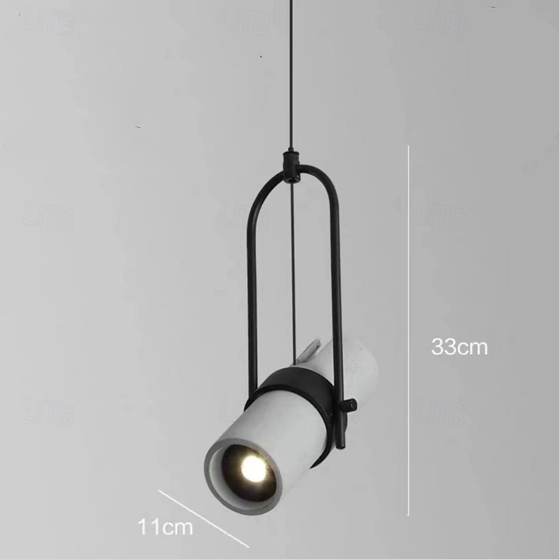 Concrete Swivel Arm Minimalist Pendant Light Adjustable Length 1-Light Pendant Contemporary LED 110-240V4