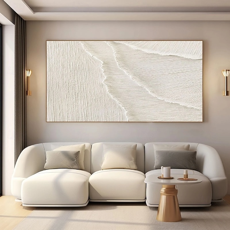 White textured oil painting handmade wall art Black and white Abstract art painting hand painted  Black and white Painting Black and white wall art Black and white 3D textured wall art painting