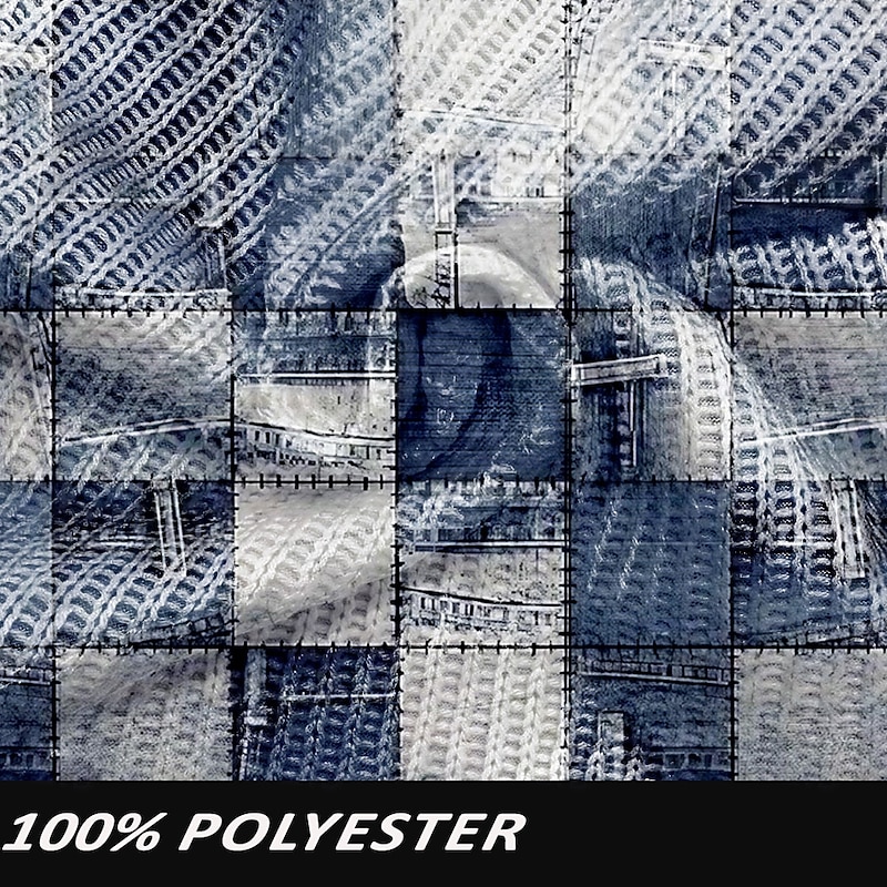 Men's Ugly Christmas Sweater Pullover Sweater Jumper Knitwear Ribbed Knit Regular Tops Knitted Santa Claus Crew Neck Party Evening Wear Clothing Apparel Drop Shoulder Fall & Winter Blue S M L3