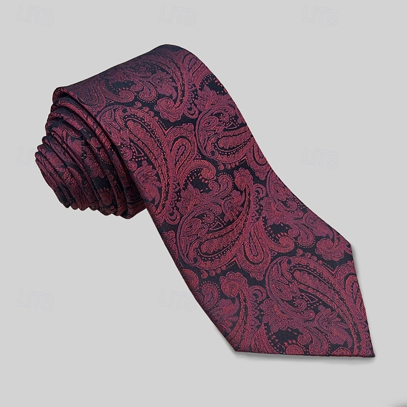 Men's Ties Elegant Vintage Fashion Embroidered Embroidery Floral Formal Wedding Christmas