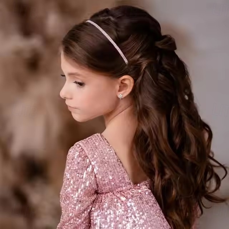 Kids Girls' Party Dress Solid Color Long Sleeve Performance Wedding Party Mesh Princess Sweet Mesh Mid-Calf Sheath Dress Tulle Dress Summer Spring Fall kids Pink3