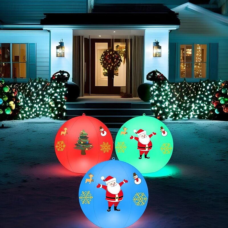 LED Pool Floating Light 40cm, Waterproof Glowing Inflatable Ball for Outdoor Swimming Pool Decoration and Pool Sports3