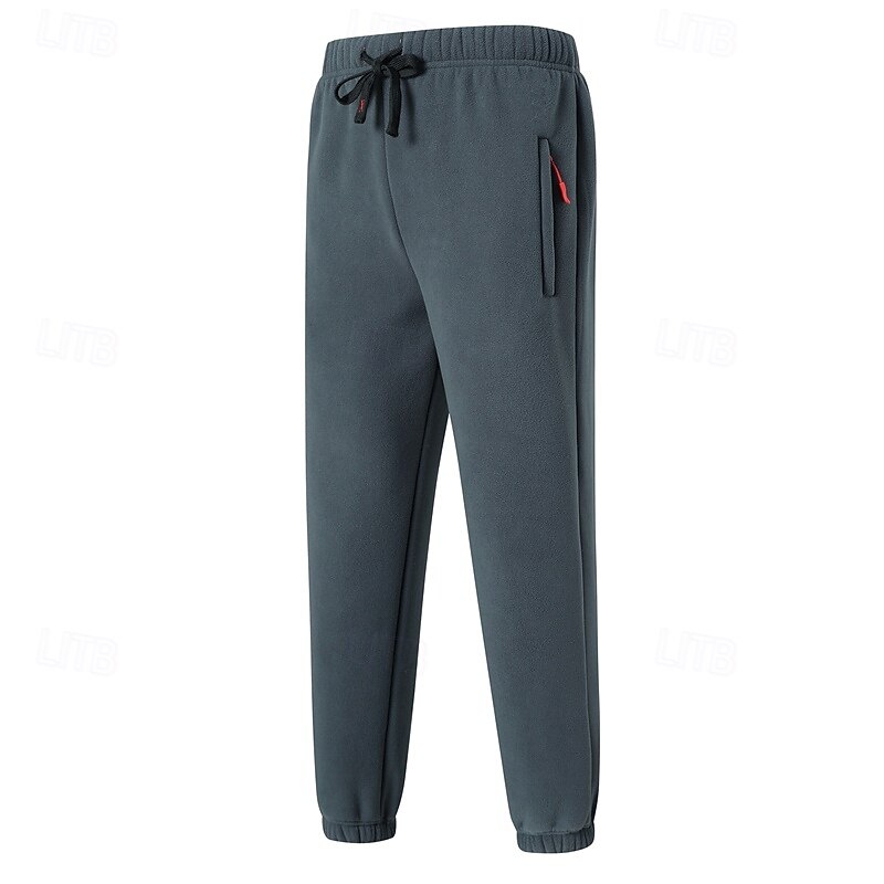 Men's Athletic Pants Fleece Pants Sweatpants Trousers Pocket Drawstring Elastic Waist Plain Comfort Sports Outdoor Daily Fashion Casual ArmyGreen Black Micro-elastic2