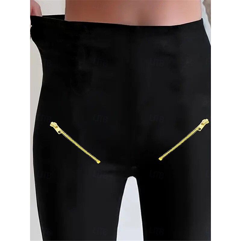 Women's Leggings Cozy Leggings Fashion Streetwear Full Length High Waist Graphic Printing High Cut Comfy Soft Comfortable Micro-elastic Outdoor Street Black 1# Black Spring &  Fall Regular Fit2