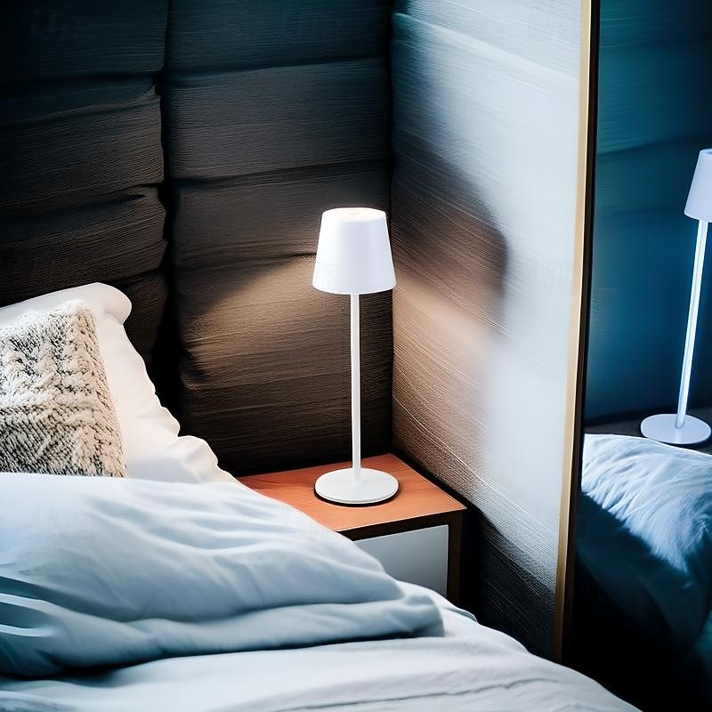 Modern LED Cordless Table Lamp, Retro Cafe Atmosphere Lamp, Touch Dimming USB Rechargeable Table Lamp for Bar, Home, or Office3