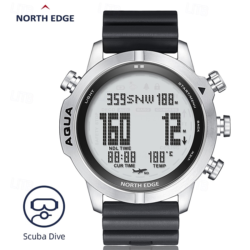 NORTH EDGE Men's Professional Diving Computer Watch Free/Scuba Diving 50M Dive Watches Altimeter Barometer Compass Digital Clock3