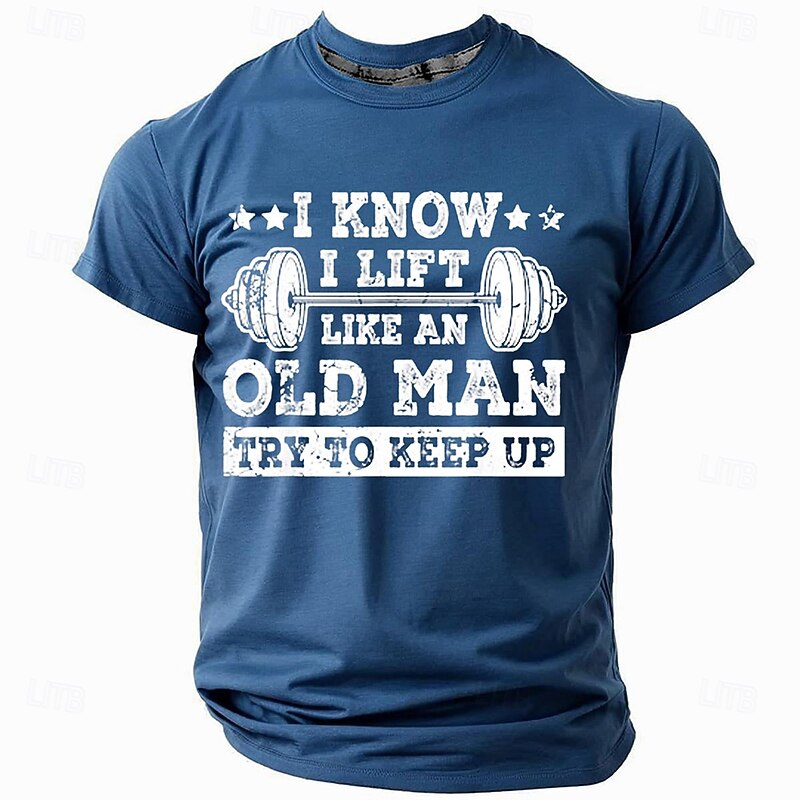 Men's Text T shirt Short Sleeve T shirt 3D Print Crew Neck Shirt Fashion Athleisure Street Sports Outdoor Black Dark Green Dark Blue Summer Spring Clothing Apparel S M L XL XXL XXXL