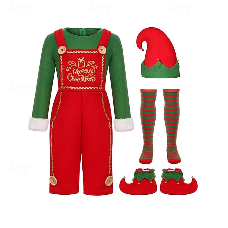 Elf Outfits Fancy Costume Christmas Costume Men's Women's Boys' Girls' Cosplay Costume Adults Kid's Christmas New Year Christmas Eve Christmas Party Costume2