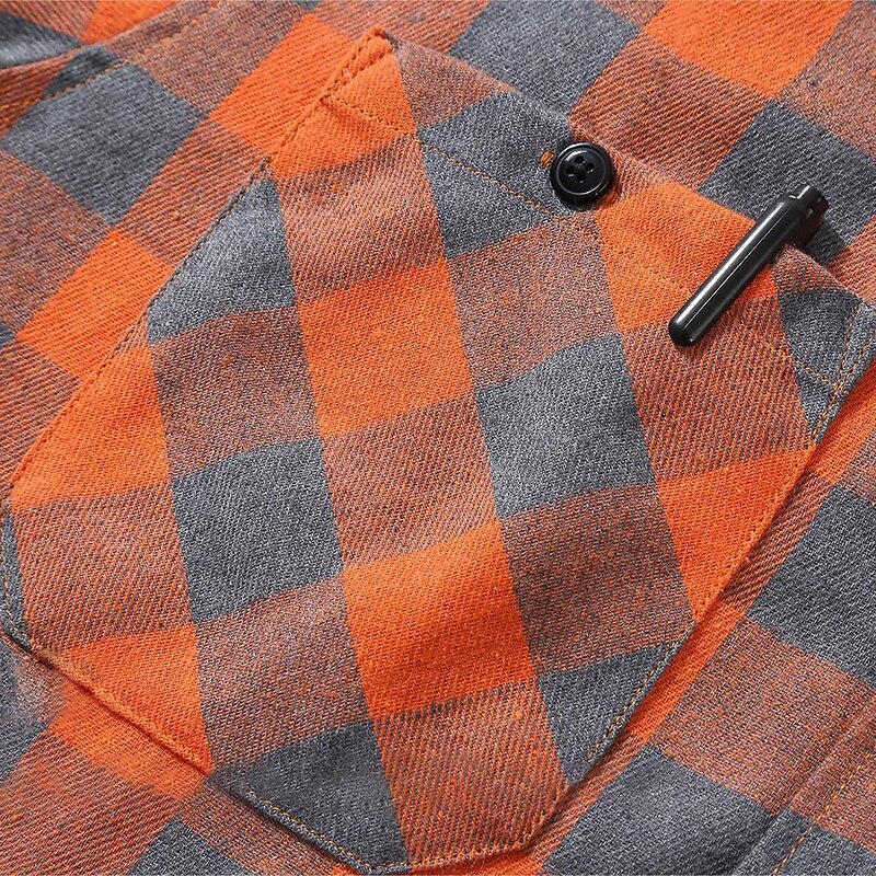 Men's Casual Shirt Flannel Shirt Thick Shirt Flannel Jacket Plaid Sports & Outdoor Street Black Red Blue Purple Long Sleeve Hooded Winter Spring &  Fall Clothing Apparel Check Pattern3