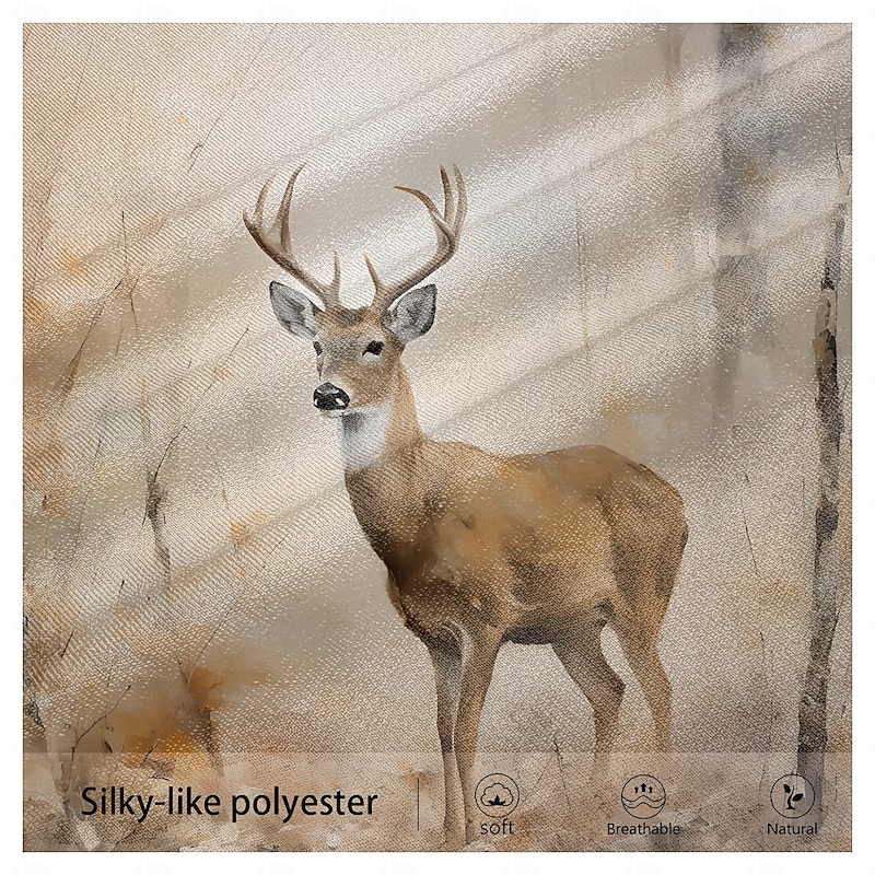 Men's Deer T Shirt Short Sleeve T shirt 3D Print Crew Neck Shirt Retro Vintage Casual Street Style Sports Outdoor Holiday Beige Grey Spring & Summer Clothing Apparel S M L XL XXL XXXL3