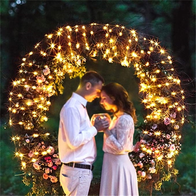 1/2pcs Solar LED String Light, Waterproof Outdoor Garden Fairy Lights, Twinkle LED Lamp for Christmas Party Decorations4