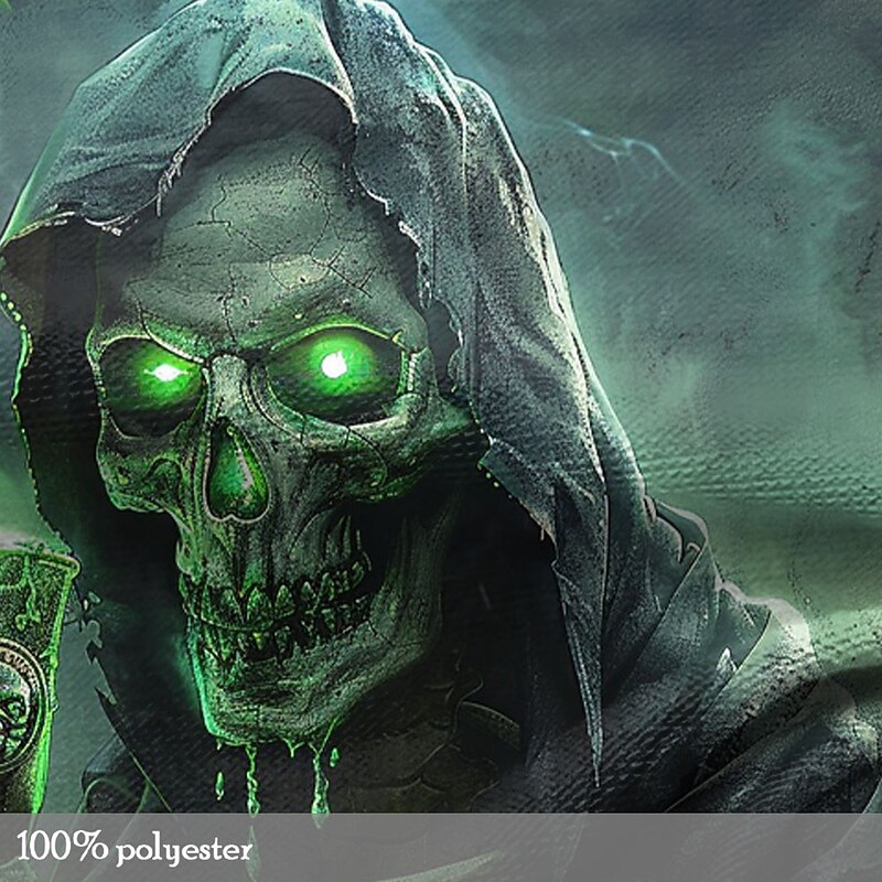 Halloween Men's Cool Skulls T Shirt Long Sleeve T shirt 3D Print Crew Neck Shirt Designer Horror Street Style Street Casual Festival Dark Green Summer Spring Fall Clothing Apparel S M L XL XXL XXXL3