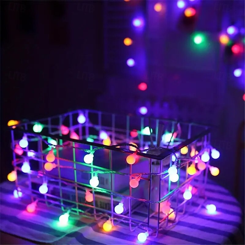 10M 80 LED Globe String Lights Battery Powered, Outdoor String Lights for Christmas, Party, Garden & Holiday Decor4