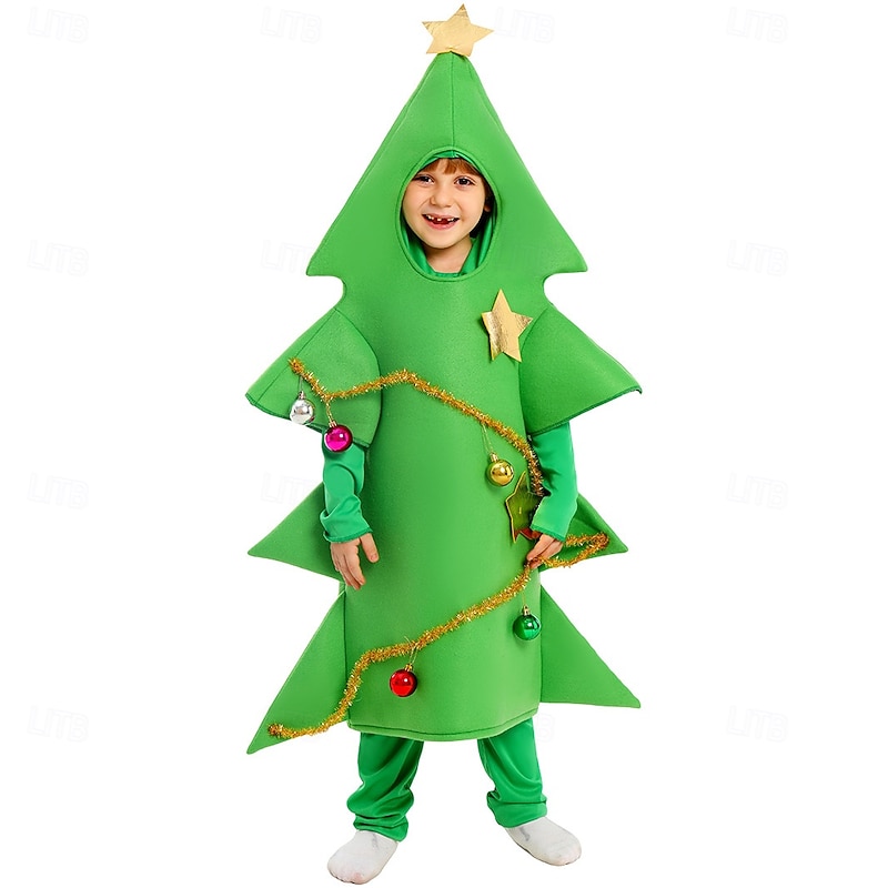 Christmas Trees Christmas Costume Boys' Girls' Novelty Funny Kid's Christmas Carnival Christmas Eve Party Costume2