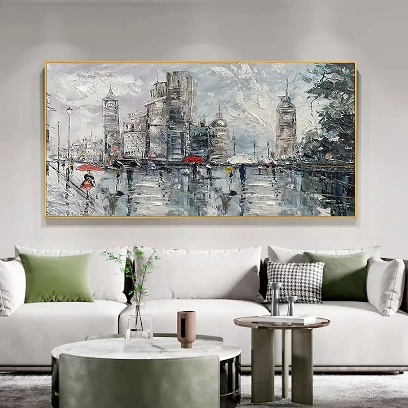 Large New York city painting hand painted Abstract City Painting handmade Urban Art Painting hand painted City Skyline Painting New York Skyline oil painting city paintings Wall Art Abstract Painting