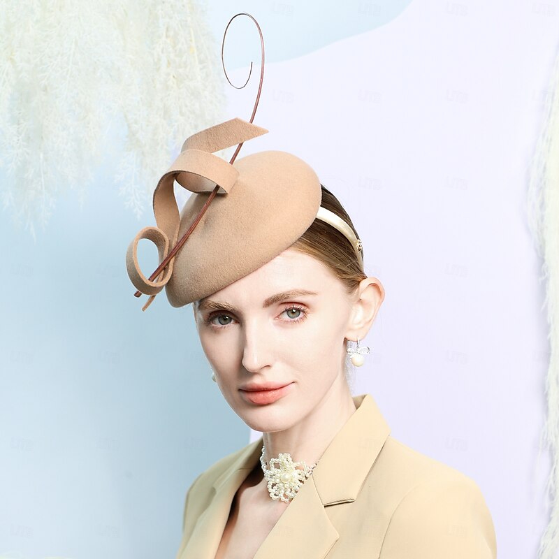 Hats 100% Wool Pillbox Hat Top Hat Wedding Cocktail Elegant Wedding With Feather Pure Color Headpiece Headwear4