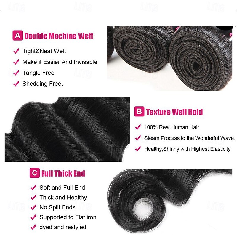 Loose Deep Wave 3 Bundles Ishow Virgin Brazilian Human Hair Extensions3