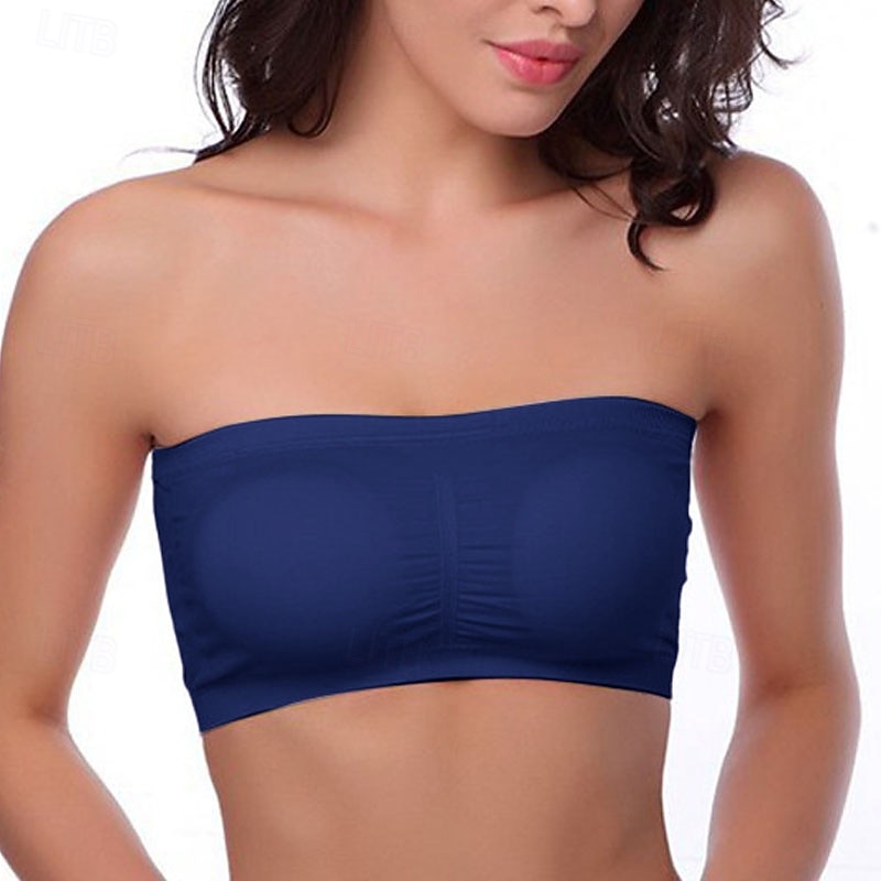 Women's Light Support Sports Bra Running Bra Open Back Bra Top Padded Fitness Leisure Sports Running Breathable Lightweight Soft Navy Black White Solid Colored2