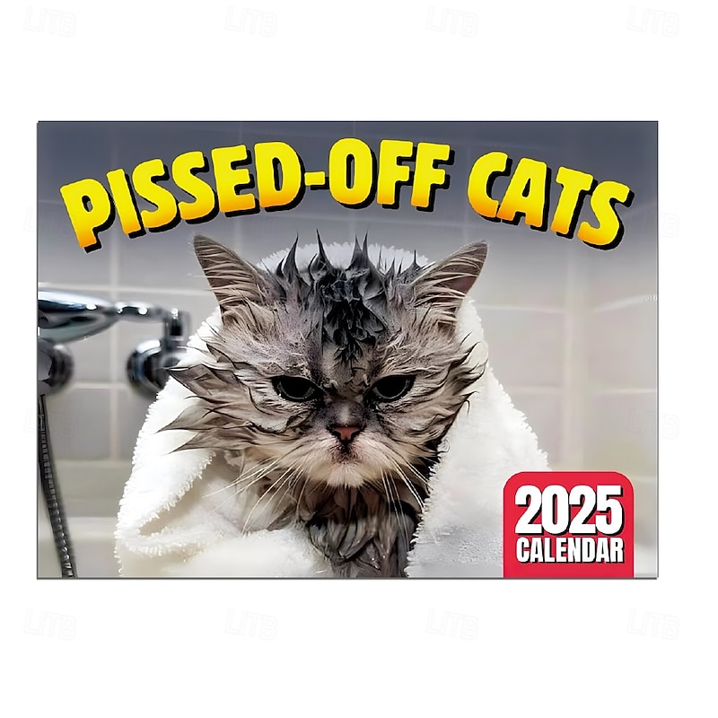 2025 Peed-Off Cats Calendar 2025 Calendar with Holidays Funny Cat Themed Gifts for Cat Lovers3