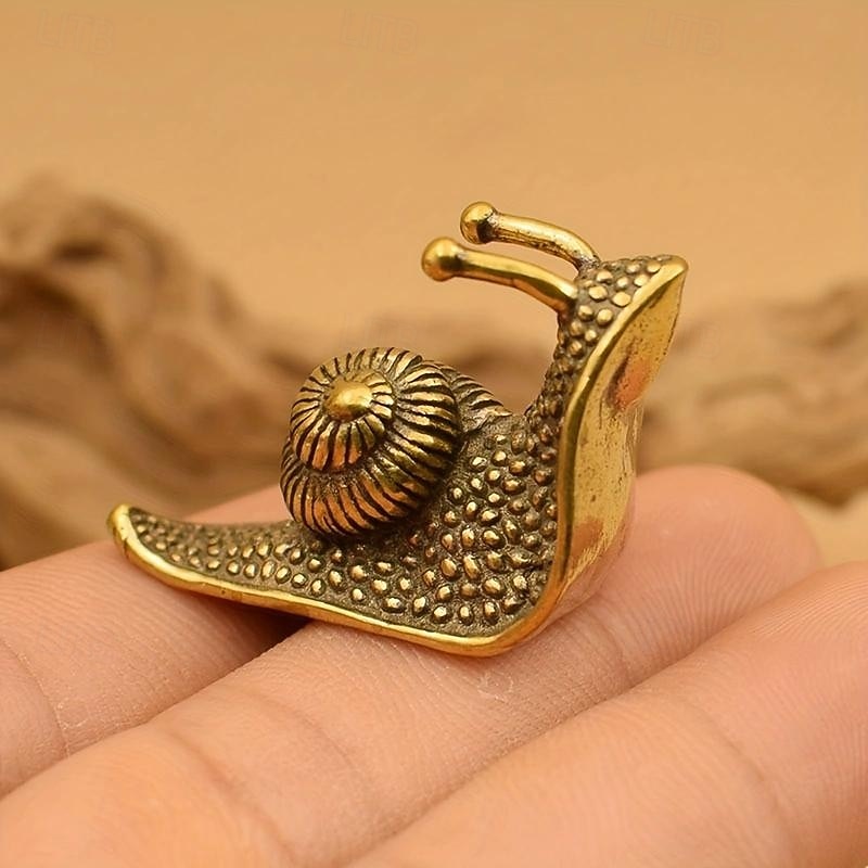 Snail Statues - Mini Retro Copper Snail Sculpture Decoration - Outdoor Pond Garden Snail Small Statues Brass Snails - House Decoration Animal Statues Gifts3