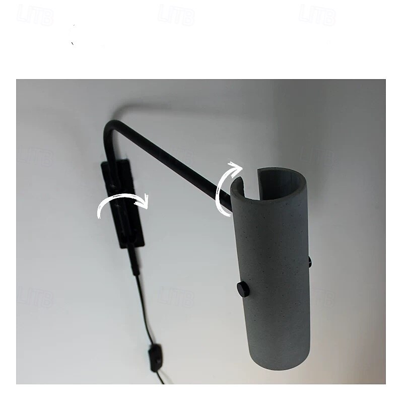 Bedroom Bedside Wall Lamp Minimalist Rotatable Adjustable Swing Arm4