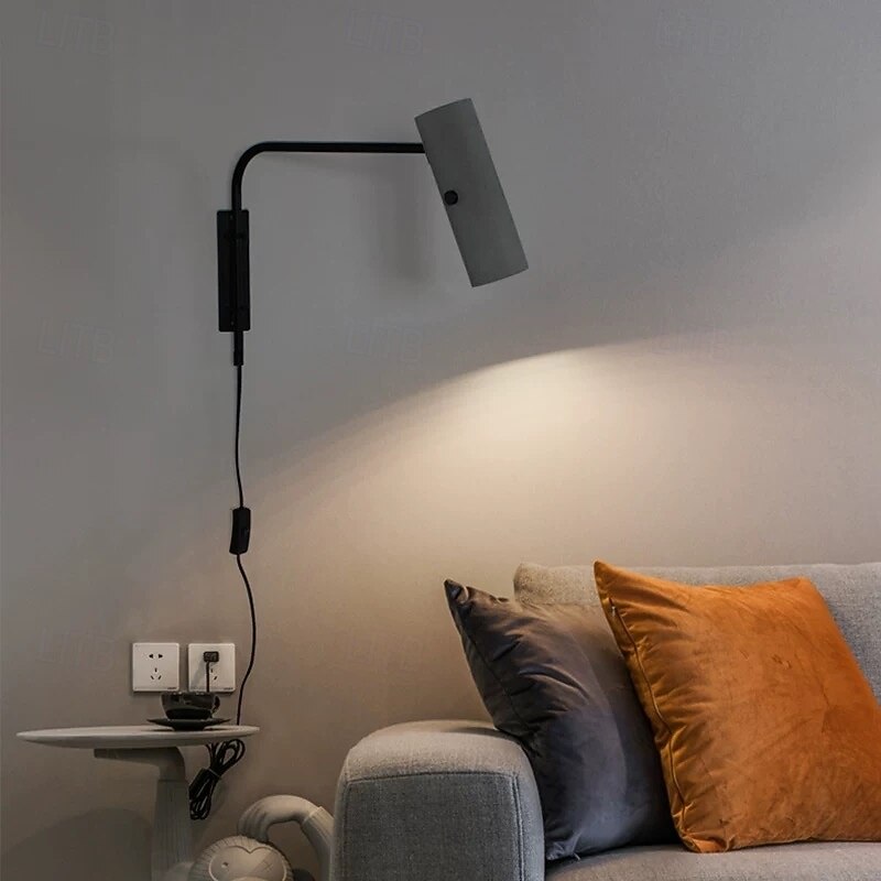 Bedroom Bedside Wall Lamp Minimalist Rotatable Adjustable Swing Arm
