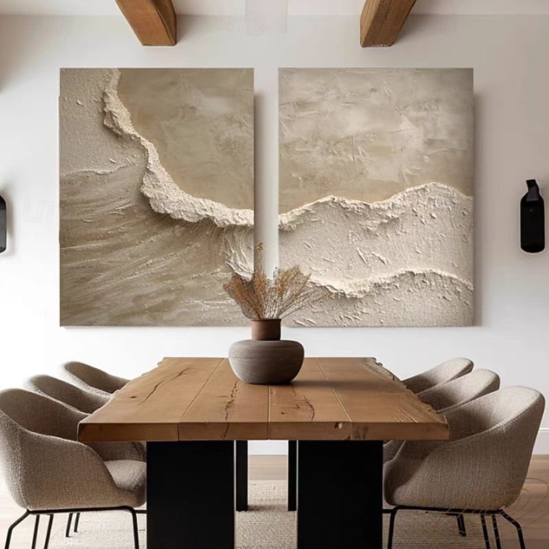 Original White Abstract Painting White Beige Texture Painting Abstract Wall Art Minimalist Abstract Painting Modern Art Living Room Art Stretched Frame Ready to Hang4