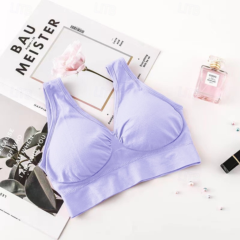 Women's Light Support Sports Bra Running Bra Open Back Bra Top No Padded Fitness Leisure Sports Running Breathable Soft Watermelon Red Black White Solid Colored3