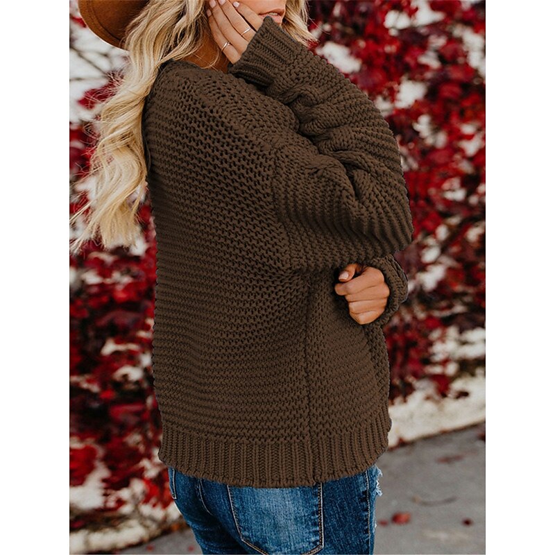 Women's Sweater Cardigan Casual Soft Pure Color Ribbed V Neck Knitted Long Sleeve Regular Tops Knit Outdoor Daily Weekend Army Green Blue Fall Winter4