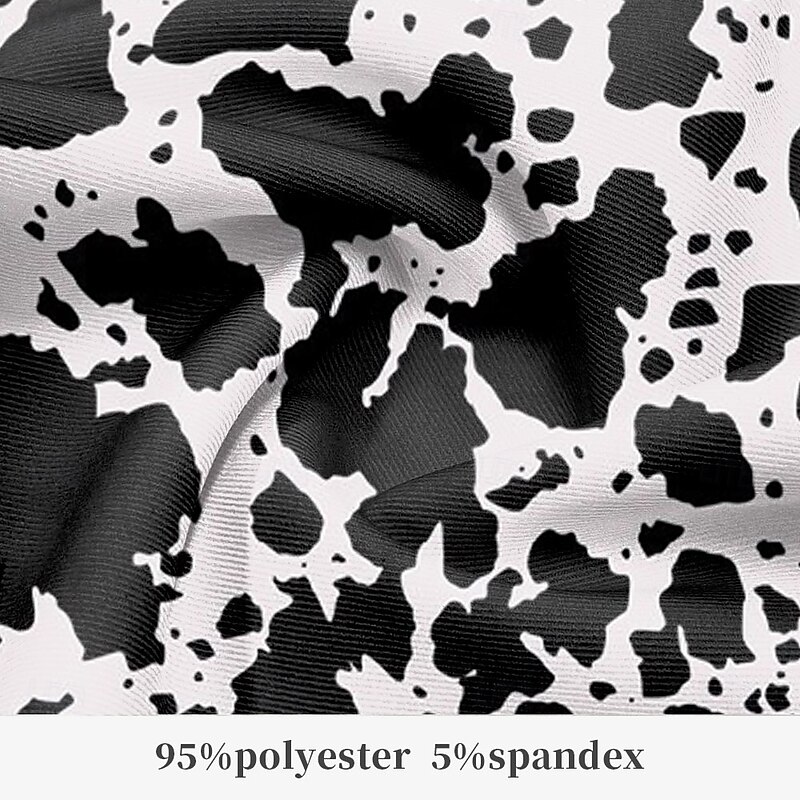 Men's Spot Dress Pants Mid Waist Business Casual Formal Outdoor Street Zipper Pocket Summer Spring Fall 3D Print Black And White3