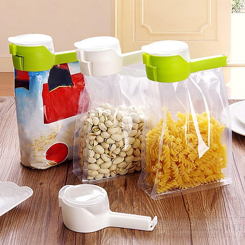 Bag Clips for Food,Food Storage Sealing Clips with Pouring Spouts, Bag Clips for Food,Chip Bag Clips,Plastic Cap Food Clips, Great for Organizing and Storing Food in the Kitchen