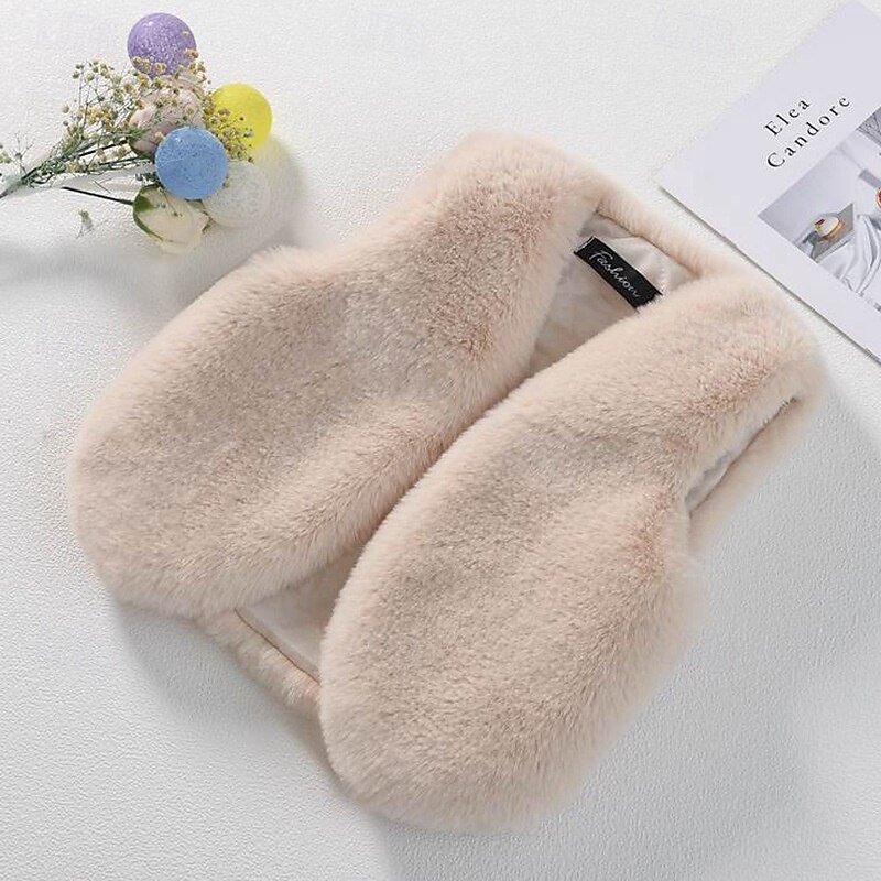 Kids Girls' Faux Fur Coat Solid Color Cute Patchwork School Coat Outerwear 4 years+ Fall Black Pink Red3