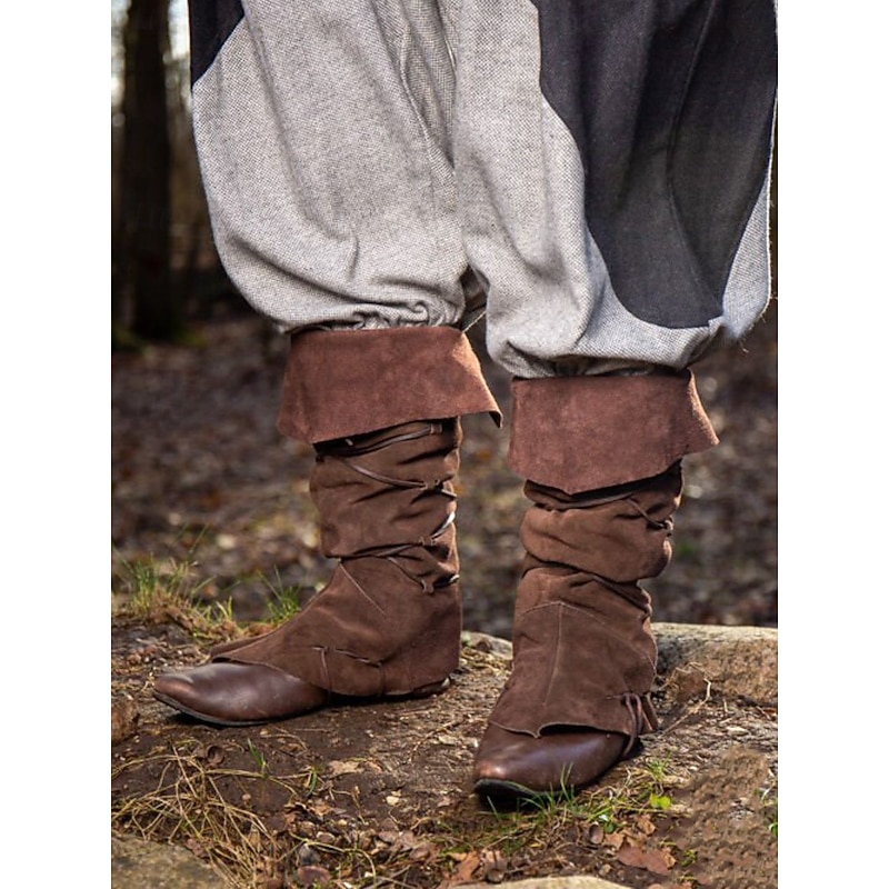 Retro Vintage Medieval Masquerade Gaiters Boot Covers Fancy Dress Men's Unisex Pirate Fantasy Masquerade Performance Party Stage Adults' Shoe Cover4