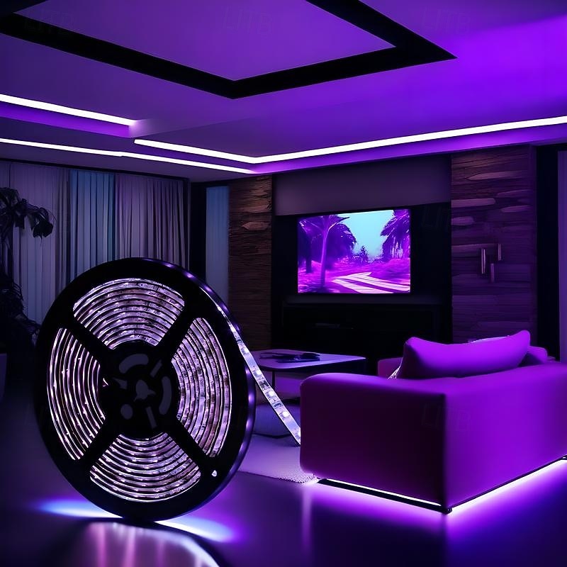 2M Waterproof RGB LED Strip Lights, Battery Powered Strip Lights with Mini 3-Key Controller, Multi-Color LED Light Strip for Bedroom, DIY, Party  and Home Decor2