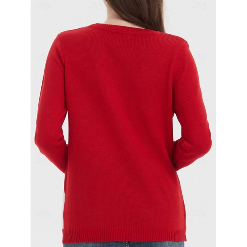 Womens LED Light Up Reindeer Ugly Christmas Sweater3