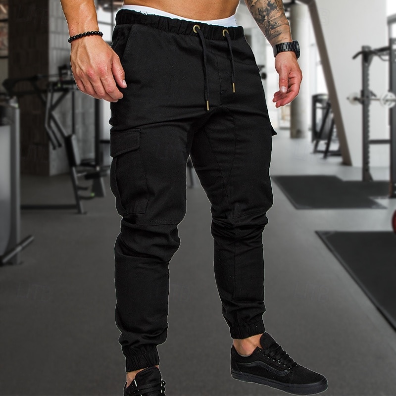 Men's Joggers Running Pants Athletic Pants GYM Pants Cargo Pants Pocket Drawstring Elastic Waistband Pants / Trousers Outdoor Sports & Outdoor Athletic Quick Dry Lightweight Soft Marathon Running2