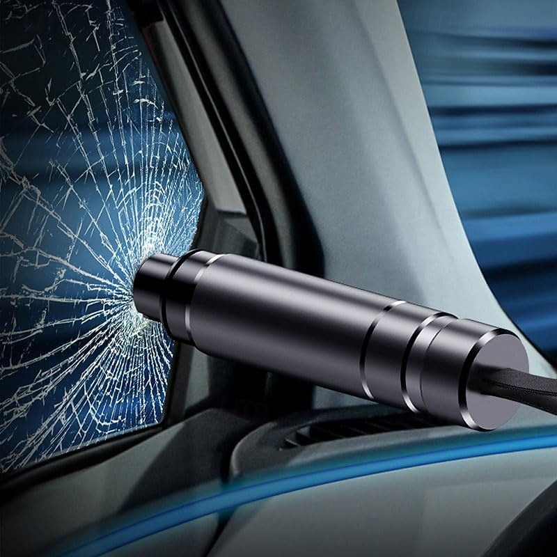 Car Safety Hammer Portable Spring-Loaded Window Glass Breaker Seatbelt Cutter Automotive Escape Tool Glass Breaker Car Window Breaker