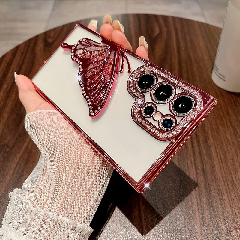 Phone Case For S25 S24 S23 Ultra Plus S22 Plus  Ultra A55 5G A35 5G A25 A15 Back Cover Bling Glitter Shiny Shockproof Retro TPU2