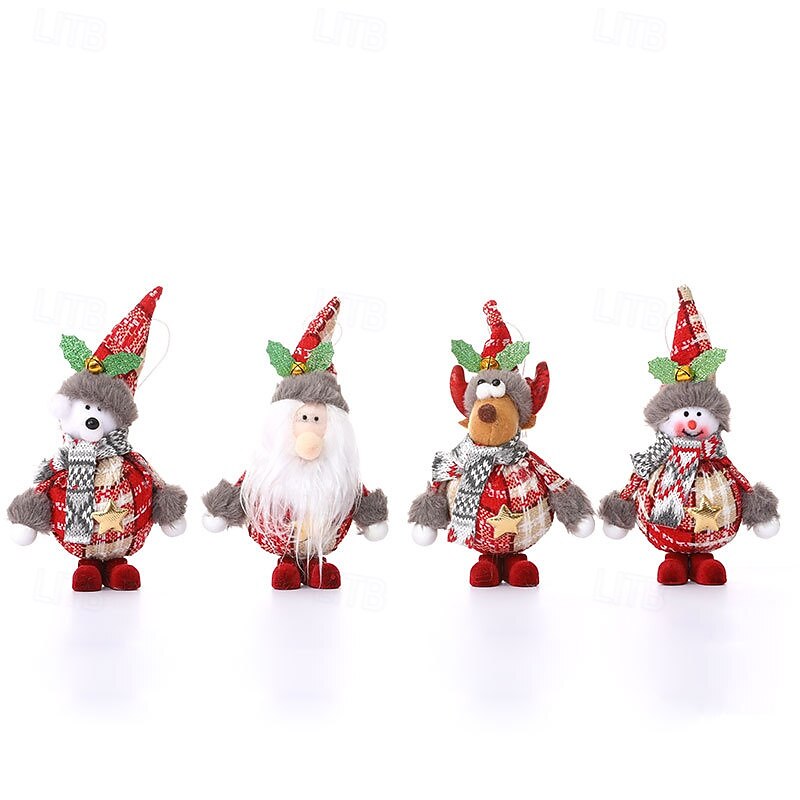 Christmas Plush Hanging Ornaments, Foam Fabric Standing Figurines for Xmas Tree Decorations & Holiday Gifts3