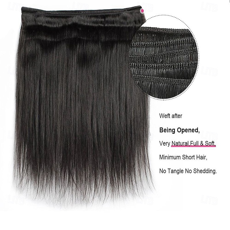 Brazilian Human hair 3 Bundles Straight Hair extensions Human hair 8-28inch 300g4