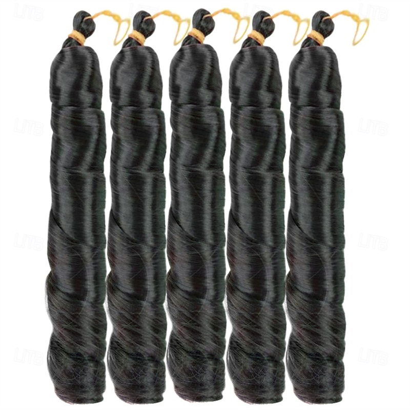 Ginger French Curl Braiding Hair 24 Inch Soft Pre Stretched Loose Wave Bouncy 100g/pack Yaki Crochet Hair for Black Women Hair Extensions for Braids2