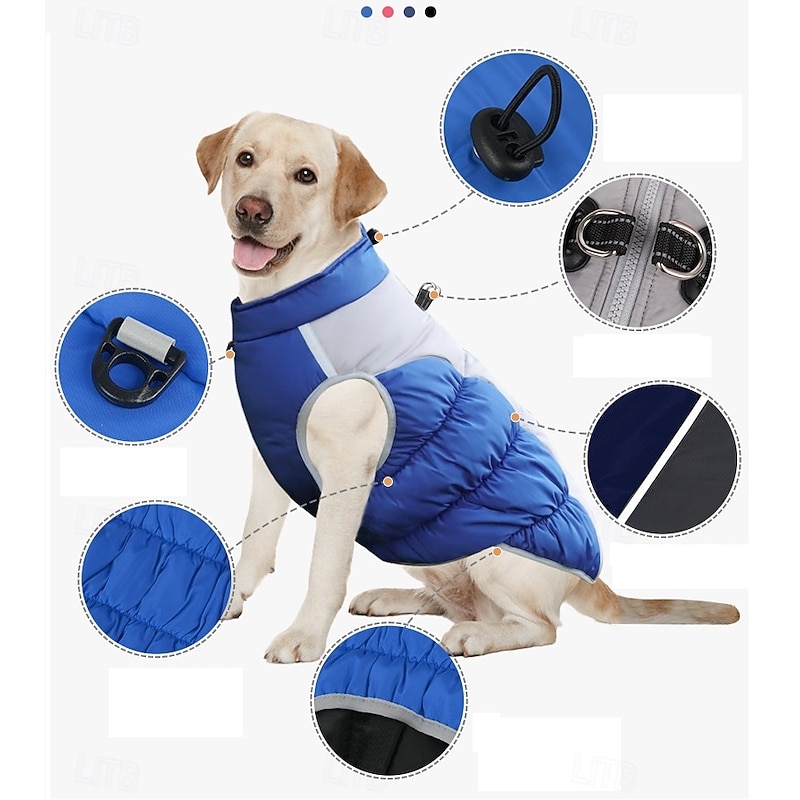 Dog Cat Coat Jacket Vest Puffer Jacket Leisure Windbreaker Winter Waterproof Windproof Warm Soft Washable Christmas Halloween New Year Oktoberfest Beer Valentine's Day Outdoor Sports Traveling Casual2