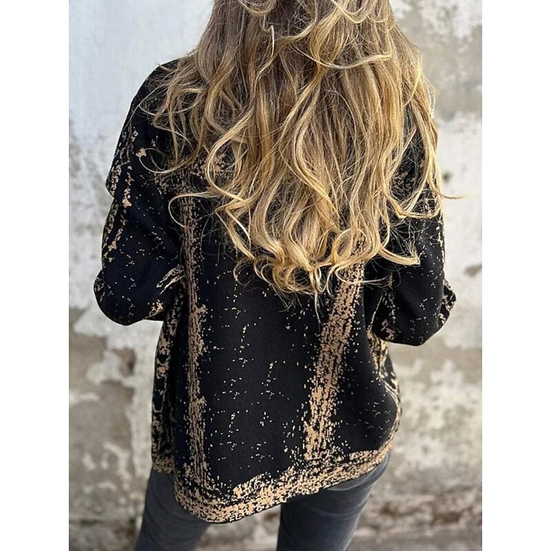 Women's Denim Jacket Outdoor Street Daily Wear Fall Winter Regular Coat Regular Fit Thermal Warm Breathable Stylish Casual Jacket Long Sleeve Solid Color with Pockets Black Blue Khaki2