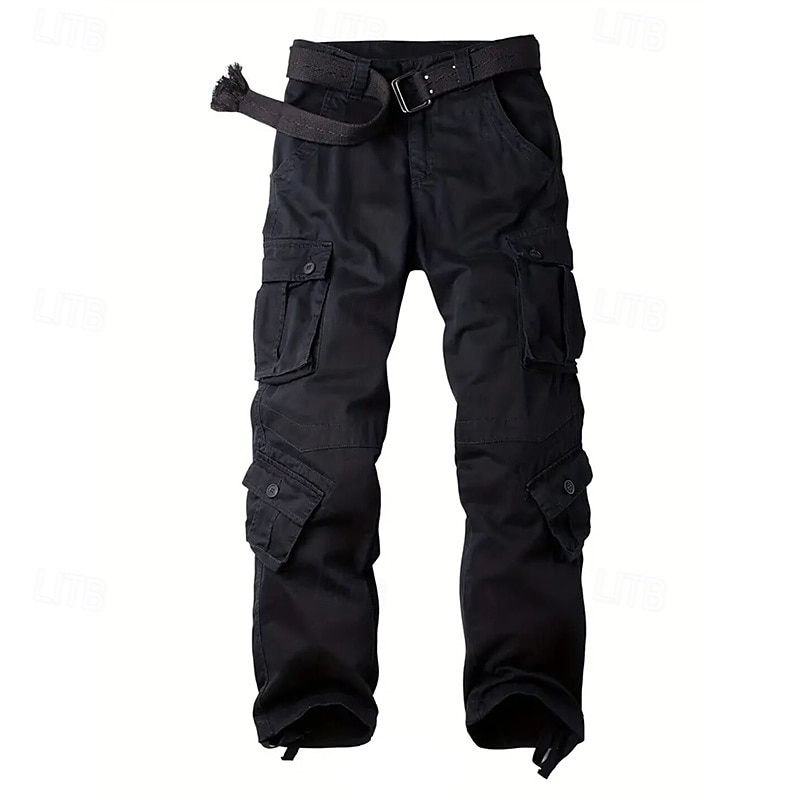 Men's Outdoor Pants Cargo Pants Hiking Pants Trousers Military Camouflage Outdoor Regular Fit Waterproof Quick Dry Breathable Pants / Trousers Black Army Green Cotton Hunting Climbing Camping4