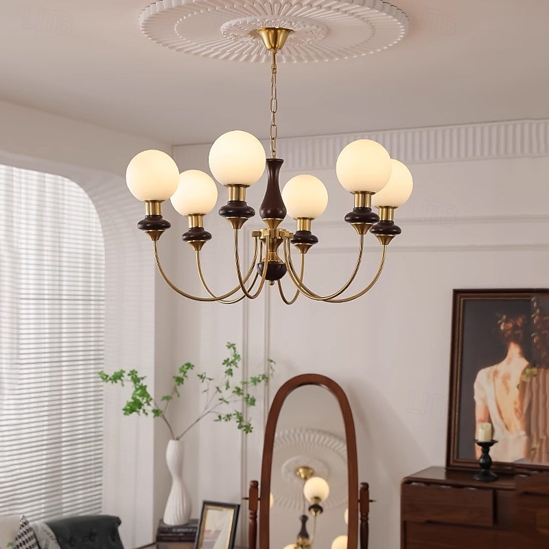 Vintage Living Room Hanging Lamps for Ceiling Magic Beans Pendant Light Luxury Shop Villa Chandelier Loft Room Decor Home Lustre 3/6/8-Light 85-265V