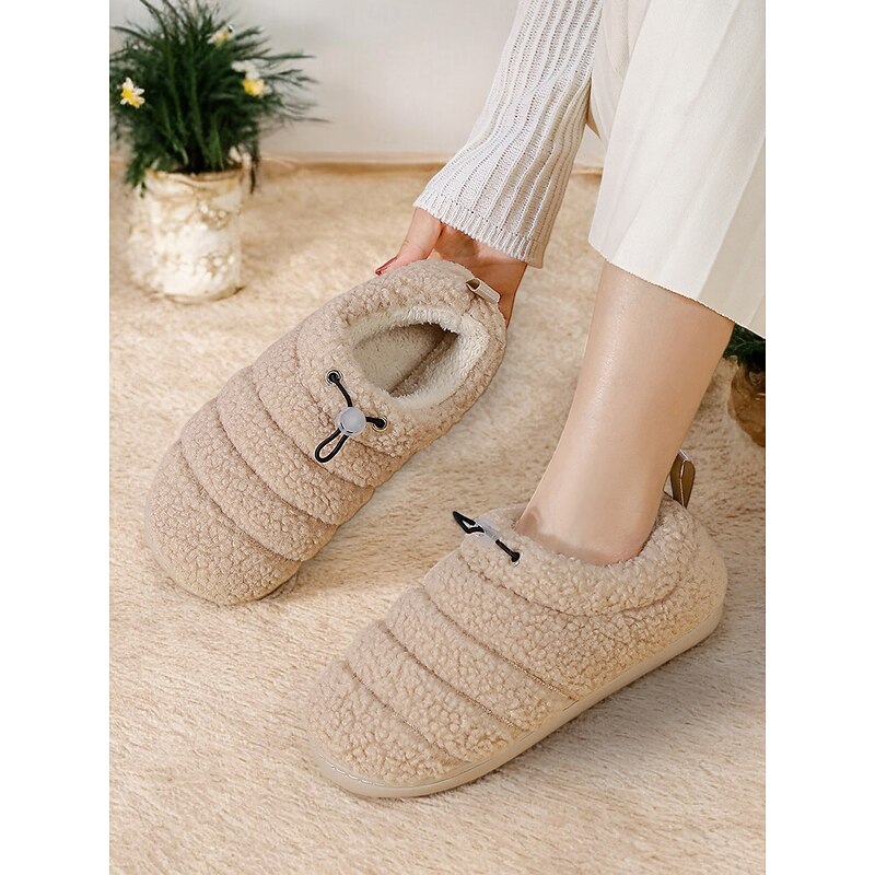 Cozy Fleece Lined Indoor Slippers with Non-Slip Sole – Warm Plush Home Shoes for Women4