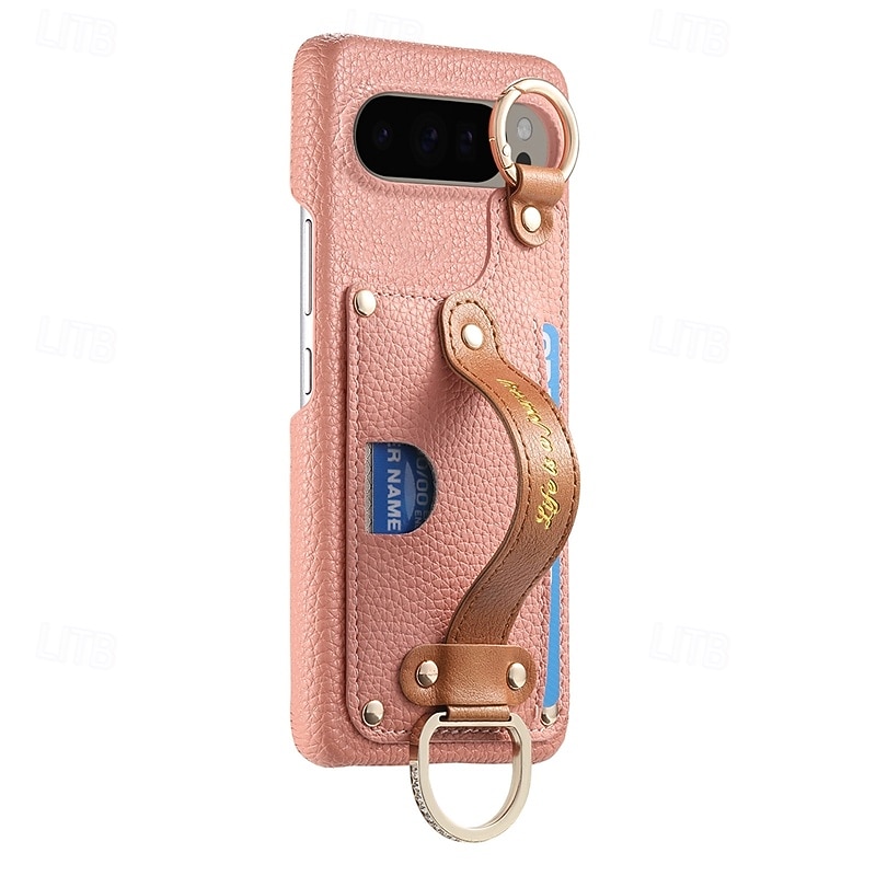 Phone Case For Pixel 9 Pro XL Pixel 8 Pro Pixel 8 Pixel 9 Pixel 7 Pixel 7 Pro Pixel 6 Pixel 6 Pro Back Cover with Stand Holder with Wrist Strap Card Slot Retro TPU PU Leather2